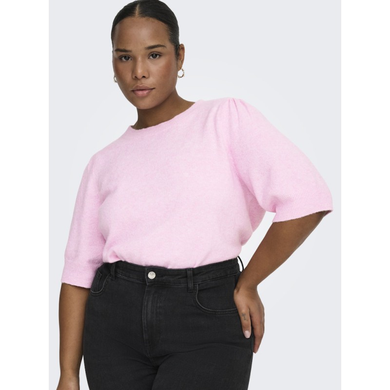 ONLY CARMAKOMA Rica s/4 strik Pullover - Pink-A-Boo