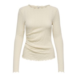 ONLY Ella L/S Ruching Bluse - Birch