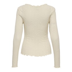 ONLY Ella L/S Ruching Bluse - Birch