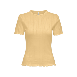 ONLY Tenna Rund Hals S/S Top - Sunlight