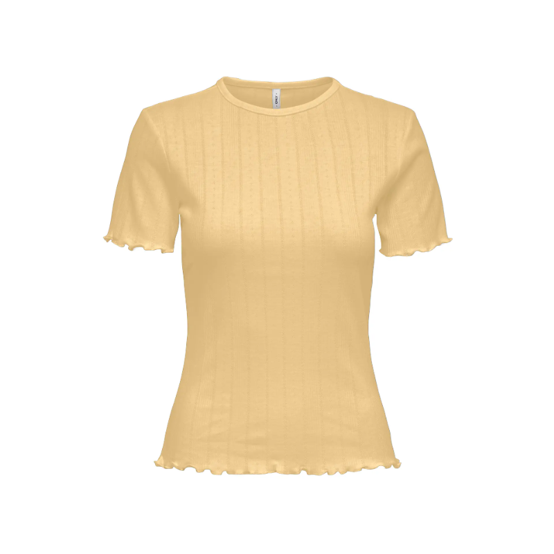 ONLY Tenna Rund Hals S/S Top - Sunlight