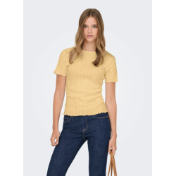 ONLY Tenna Rund Hals S/S Top - Sunlight