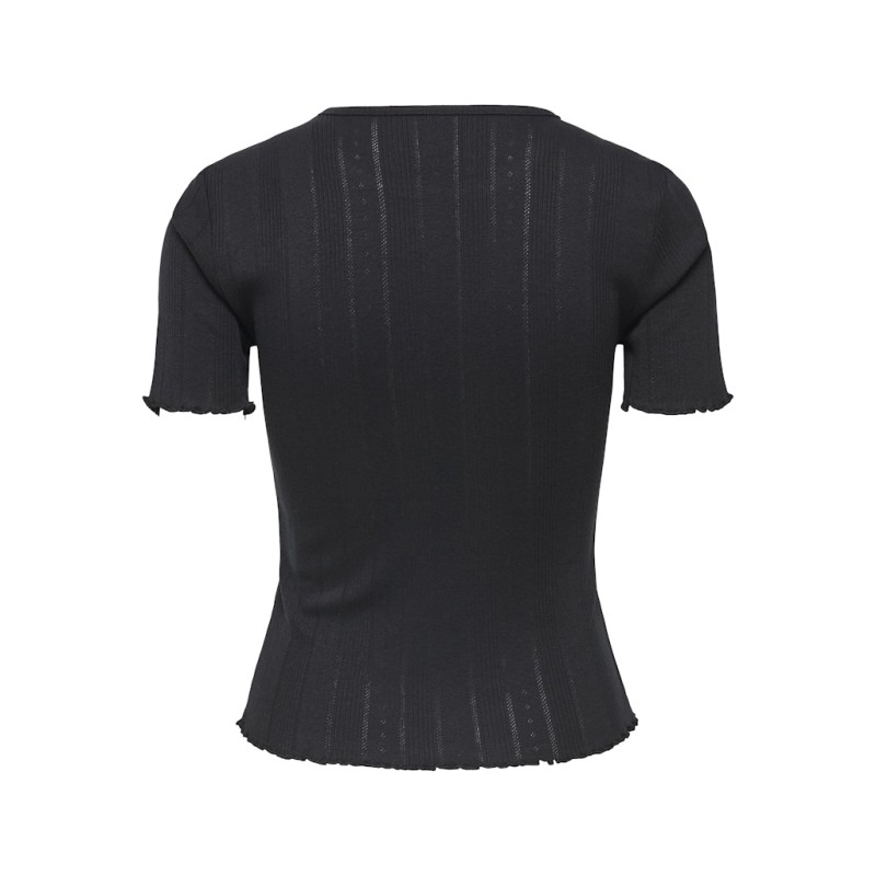 ONLY Tenna Rund Hals S/S Top - Sort