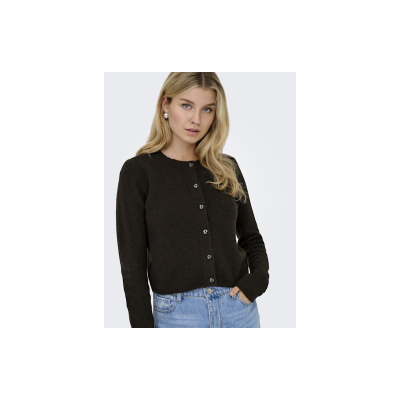 JDY Chloe strikcardigan - Chocolate Torte
