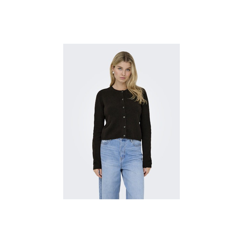 JDY Chloe strikcardigan - Chocolate Torte