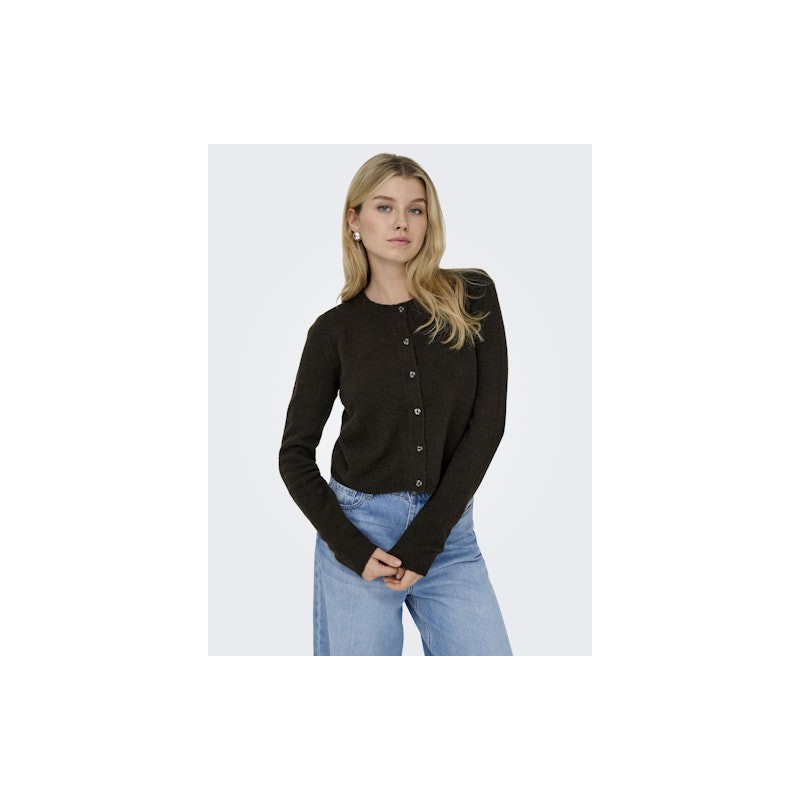 JDY Chloe strikcardigan - Chocolate Torte