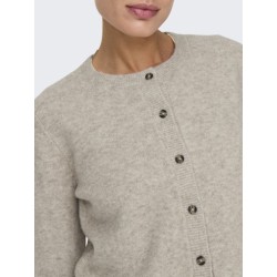 JDY Chloe strikcardigan - Turtledove Melange