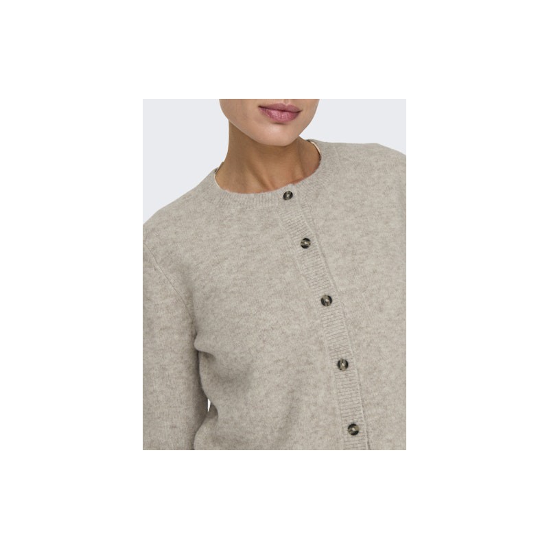 JDY Chloe strikcardigan - Turtledove Melange