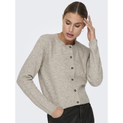 JDY Chloe strikcardigan - Turtledove Melange