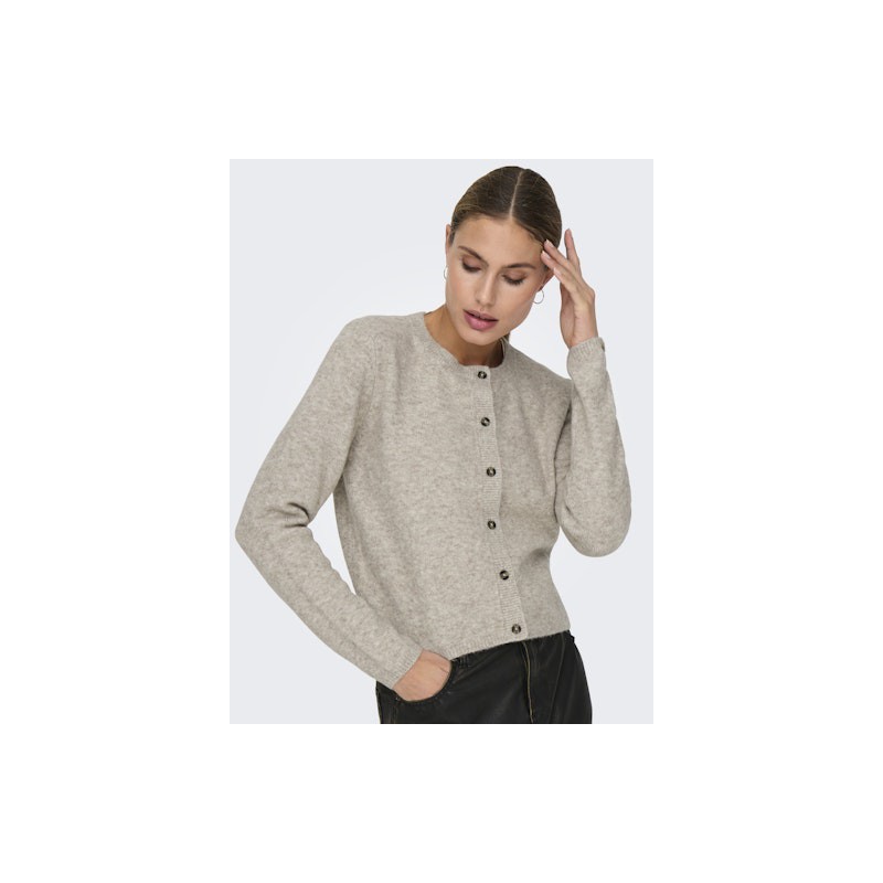 JDY Chloe strikcardigan - Turtledove Melange