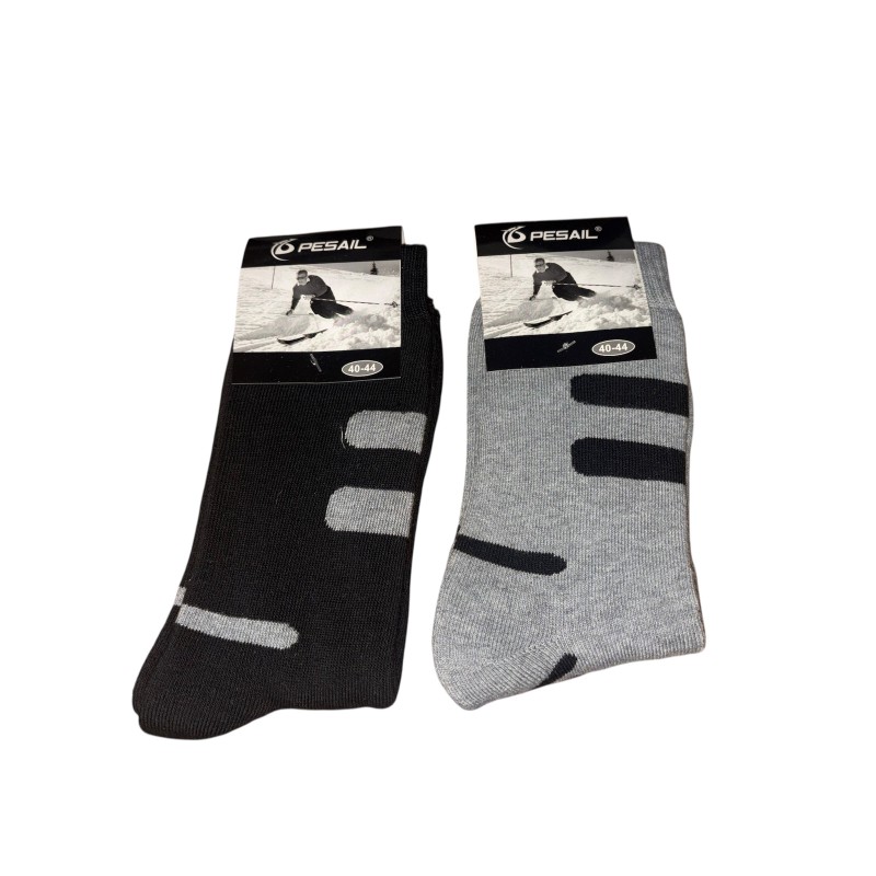PESAIL Herre Arbejdsstrømper 2-Pak - Grå/Sort