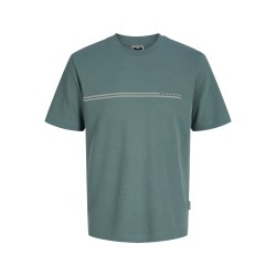 JACK & JONES Plus Fusion Chest Brand T-shirt - North Atlantic