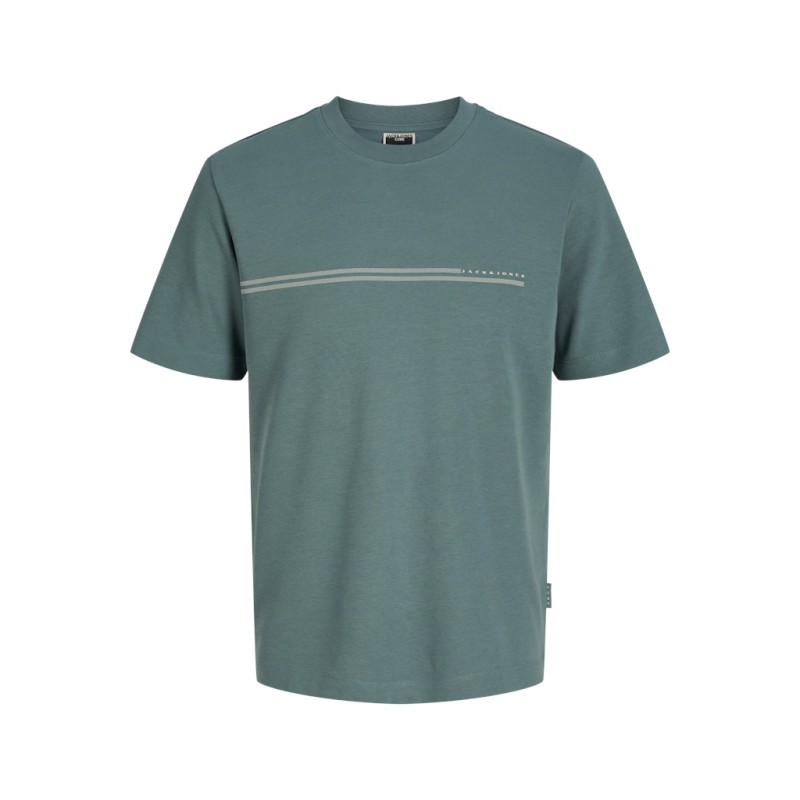 JACK & JONES Plus Fusion Chest Brand T-shirt - North Atlantic