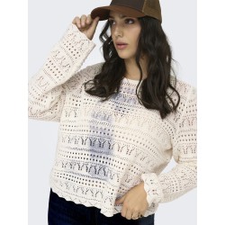 ONLY CARMAKOMA Elke L/S Strik Pullover - Birch