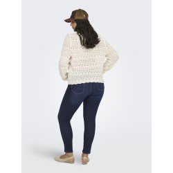 ONLY CARMAKOMA Elke L/S Strik Pullover - Birch