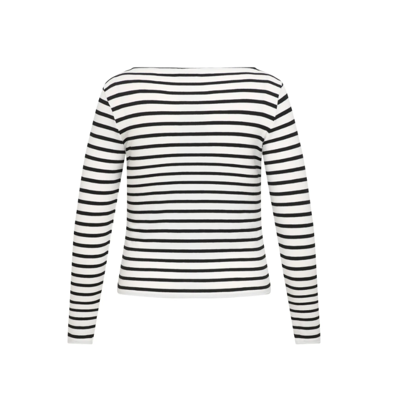 ONLY CARMAKOMA Luca L/S Boatneck Top - Cloud Dancer