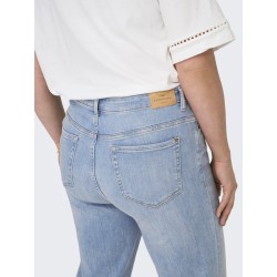 ONLY CARMAKOMA Sui MW Slim Denim Jeans - Light Blue Denim