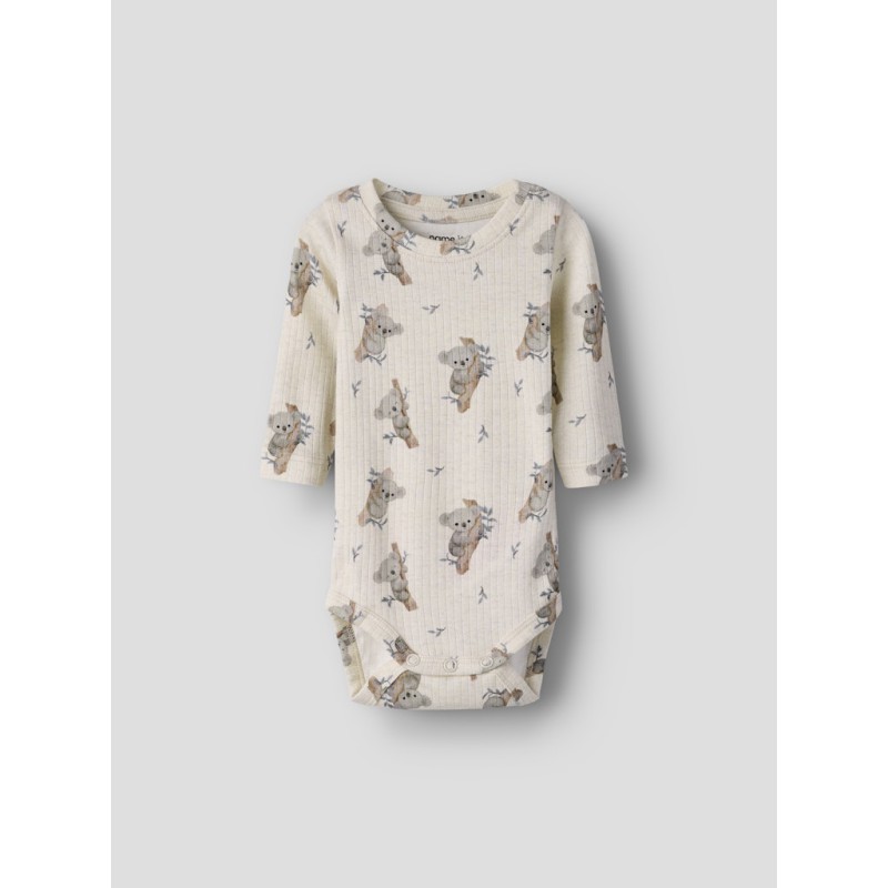 NAME IT Baby Boala L/S Bodystocking - Peyote Melange