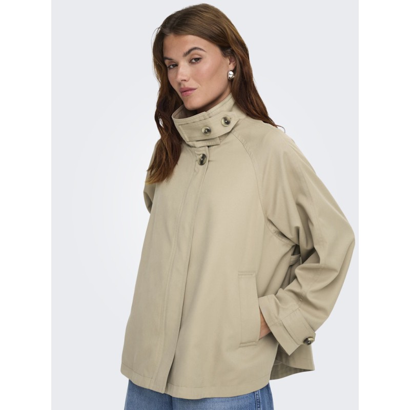 ONLY Nana Cape Jakke - Silver Mink