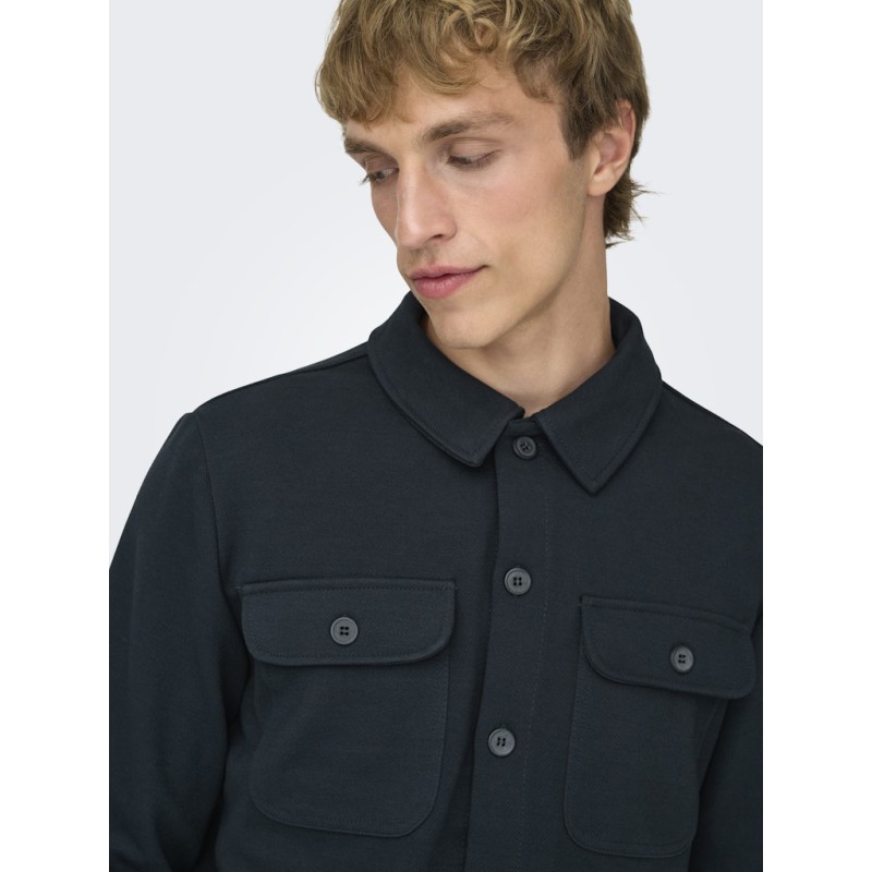 ONLY & SONS Kodyl Sweat Overshirt - Dark Navy