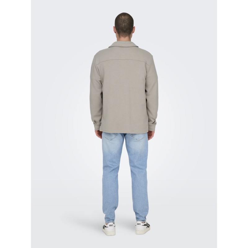 ONLY & SONS Kodyl Sweat Overshirt - Vintage Khaki