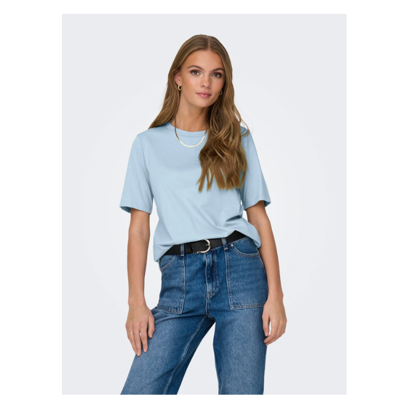 ONLY Only Bomuld T-shirt - Cashmere Blue