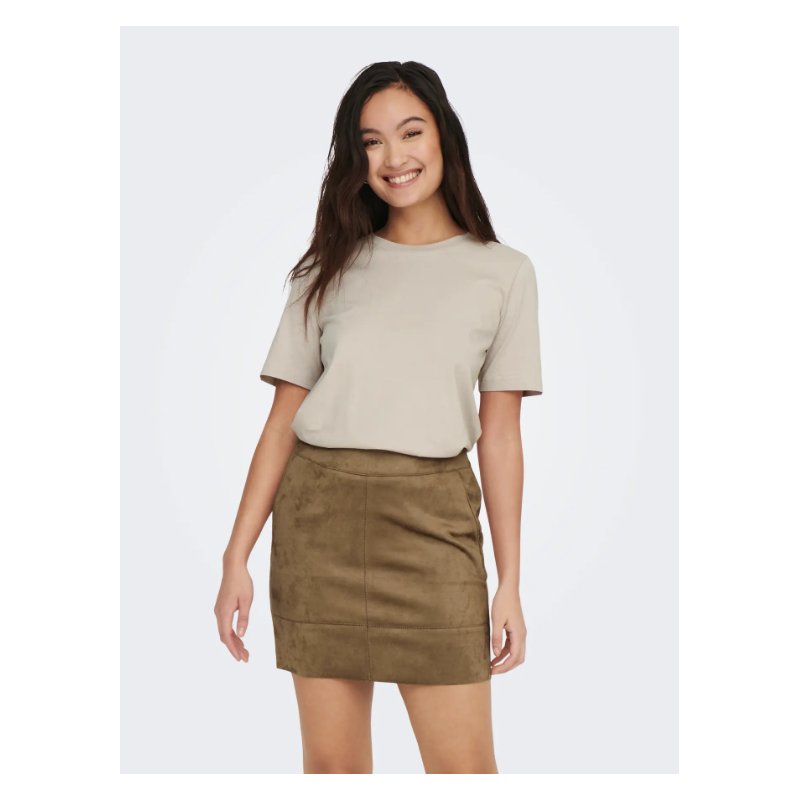 ONLY Only Bomuld T-shirt - Silver Linning