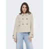 ONLY April Kort Klassisk Trenchcoat - birch
