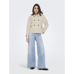 ONLY April Kort Klassisk Trenchcoat - birch
