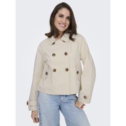 ONLY April Kort Klassisk Trenchcoat - birch