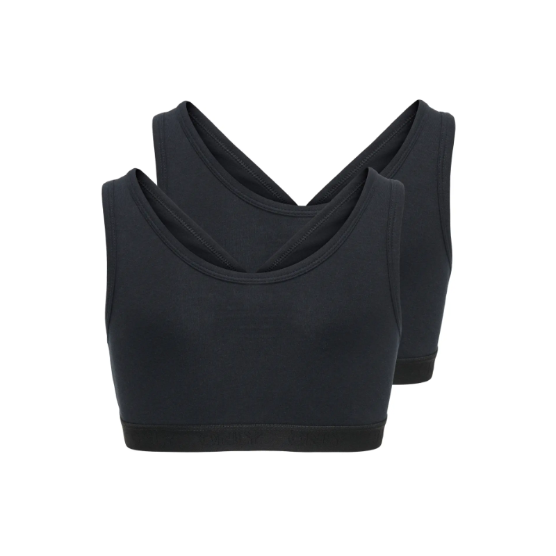 KIDS ONLY Lola 2-pak Vendebare Top - Sort