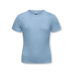 KIDS ONLY Lucky S/S Rund Hals T-shirt - Soft Chambray