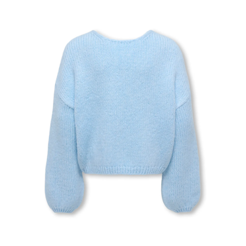 KIDS ONLY Dinea L/S Vendbar Strik Pullover - Cashmere Blue