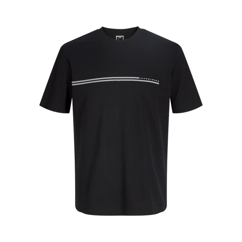 JACK & JONES Plus Fusion Chest Brand T-shirt - Sort