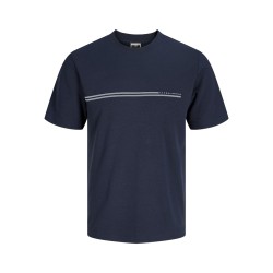 JACK & JONES Plus Fusion Chest Brand T-shirt - Outer Space