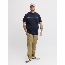 JACK & JONES Plus Fusion Chest Brand T-shirt - Outer Space