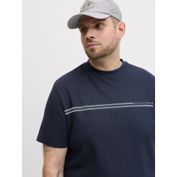 JACK & JONES Plus Fusion Chest Brand T-shirt - Outer Space