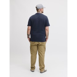 JACK & JONES Plus Fusion Chest Brand T-shirt - Outer Space