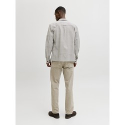 JACK & JONES Bluerayle Hør Solid L/S Skjorte - Lemon Pepper