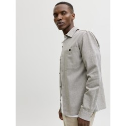 JACK & JONES Bluerayle Hør Solid L/S Skjorte - Lemon Pepper
