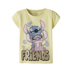 NAME IT MIni Fuba Stitch S/S Top - Lemonade