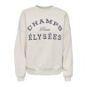 JDY Mesa L/S Broderi Sweatshirt - Oatmeal