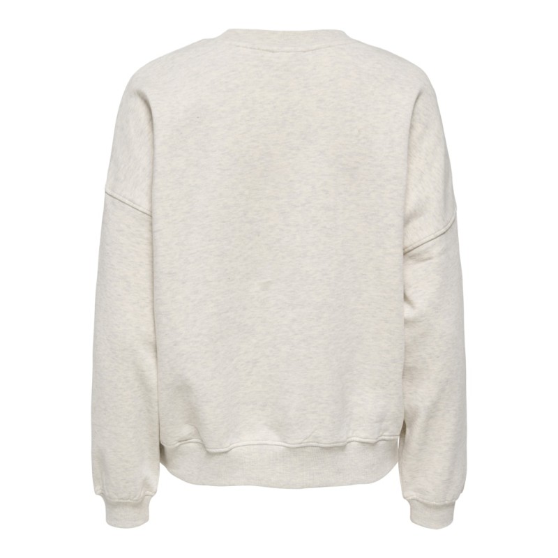 JDY Mesa L/S Broderi Sweatshirt - Oatmeal