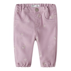 NAME IT Baby Rose Loose Twill Bukser - Dawn Pink