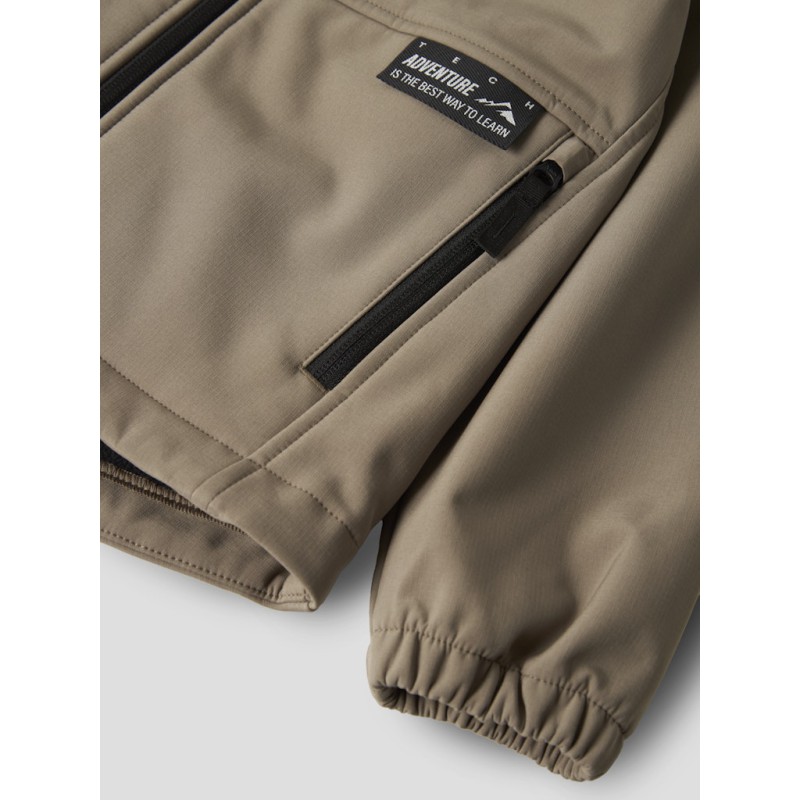 NAME IT Kids Alfa08 Softshell Jakke - Fossil