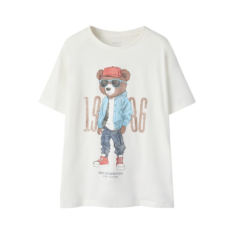 NAME IT Kids Dobs Regular T-Shirt - Cloud Dancer