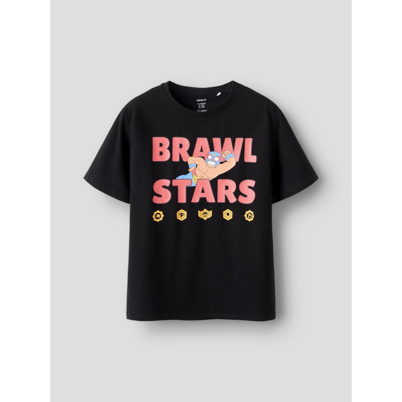 NAME IT Kids Ebbe Regular S/S T-shirt - Sort