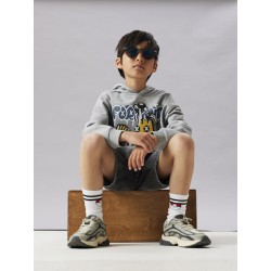 NAME IT Kids Fox Fortnite Hoodie - Grey Melange