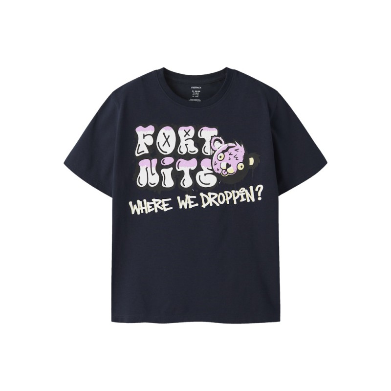 NAME IT Kids Frans Fortnite Regular T-shirt - Navy Blazer
