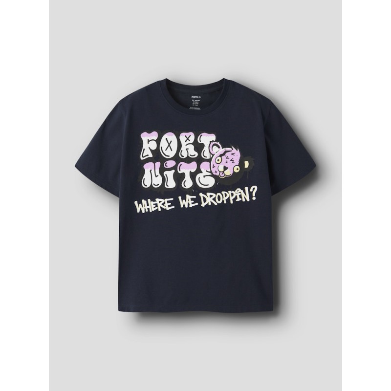 NAME IT Kids Frans Fortnite Regular T-shirt - Navy Blazer